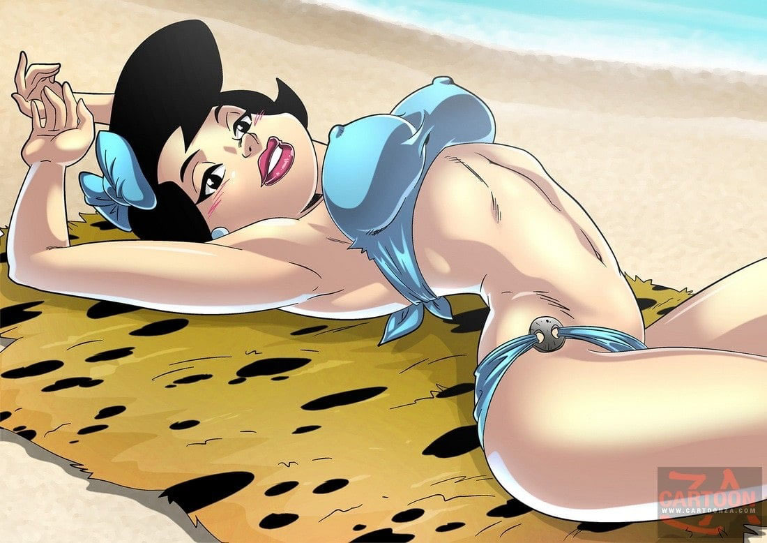 Sexy Toon Betty Rubble Laying Out In Her Bikini At The Beach